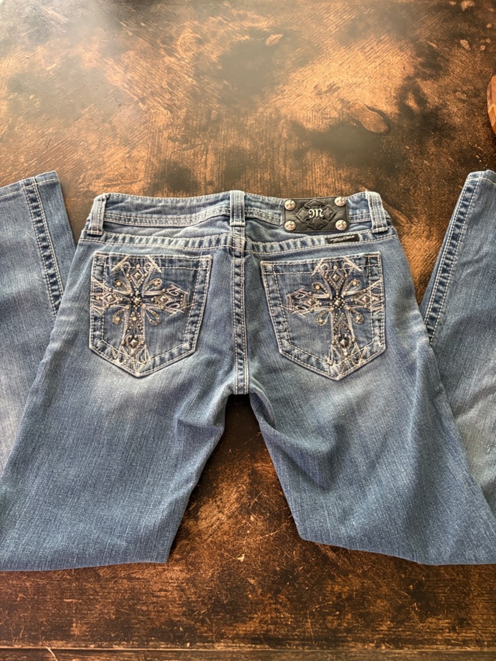 Miss Me Blue Embellished Boot Cut Jeans